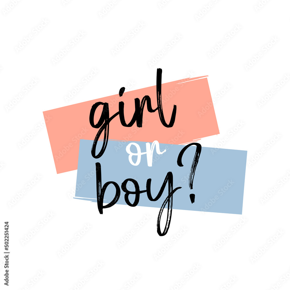 Its a boy or girl baby shower invitation template. Calligraphic text