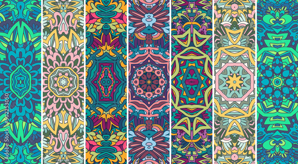 Ethnic tribal geometric banner collection