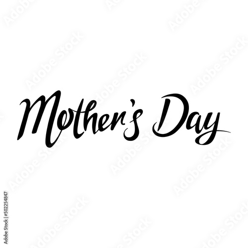 "Mother's Day" lettering isolated on white background. Text for your cards, invitations, posters and decorations for Mother's Day.