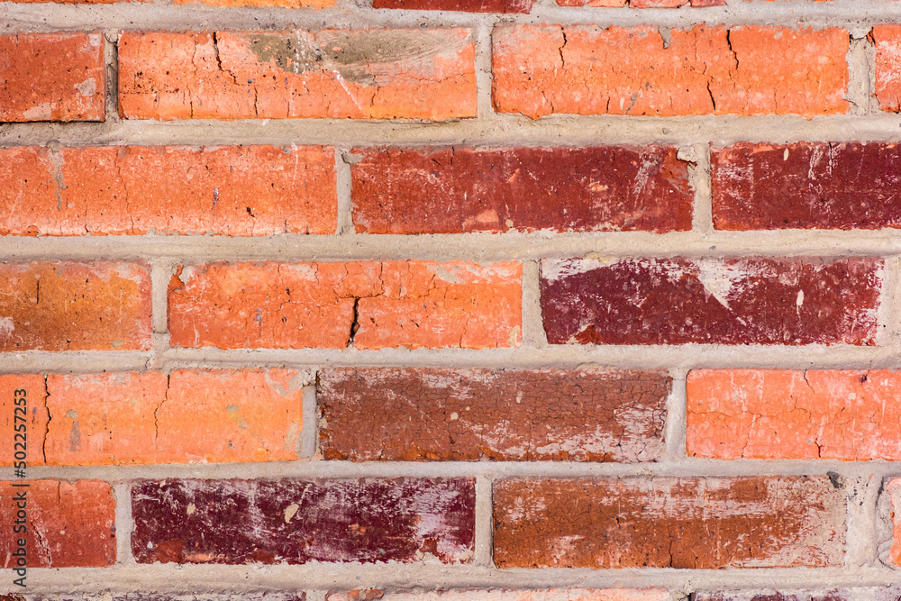 Obraz premium Close Up of Red Brick Wall
