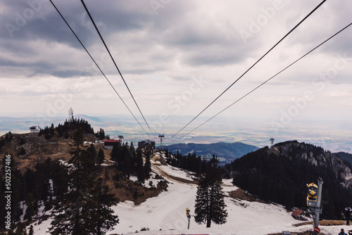 ski lift in the mountains