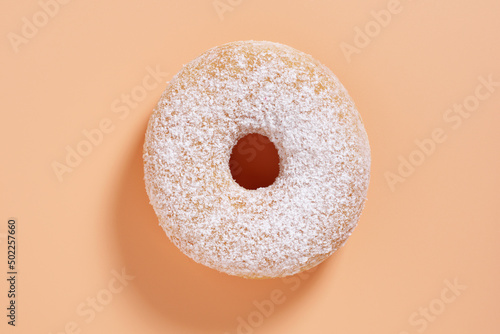 Canvas Print Donut with powdered sugar