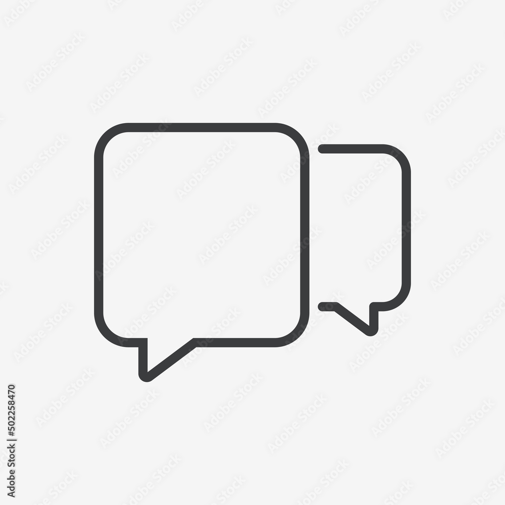 Speech Bubble Flat Vector Icon Speech Bubble Flat Vector Icon