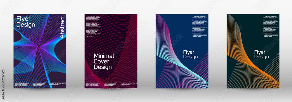 Artistic covers design. A set of modern abstract covers. Modern abstract background. Creative backgrounds from abstract lines to create a fashionable abstract cover, banner, poster, booklet.