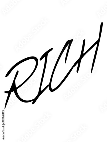 Rich Graffiti Schriftzug 