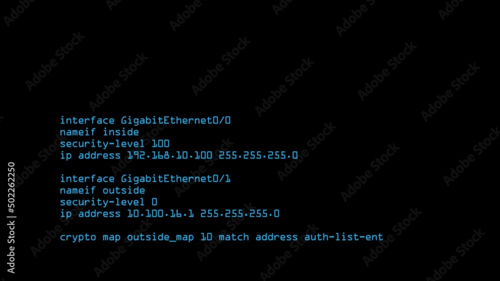 Security software access list firewall rules configuration animation Security software access list firewall rules configuration animation