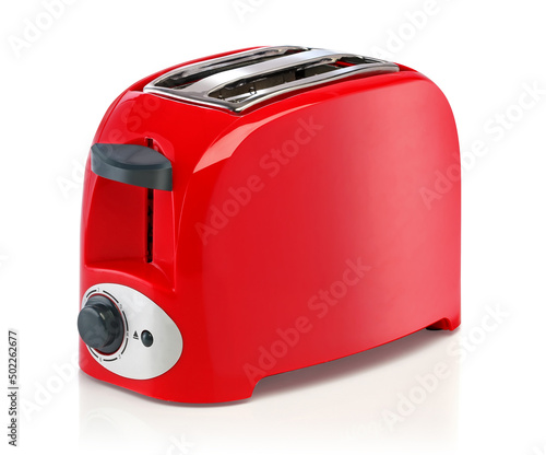 Electric toaster isolated on white background