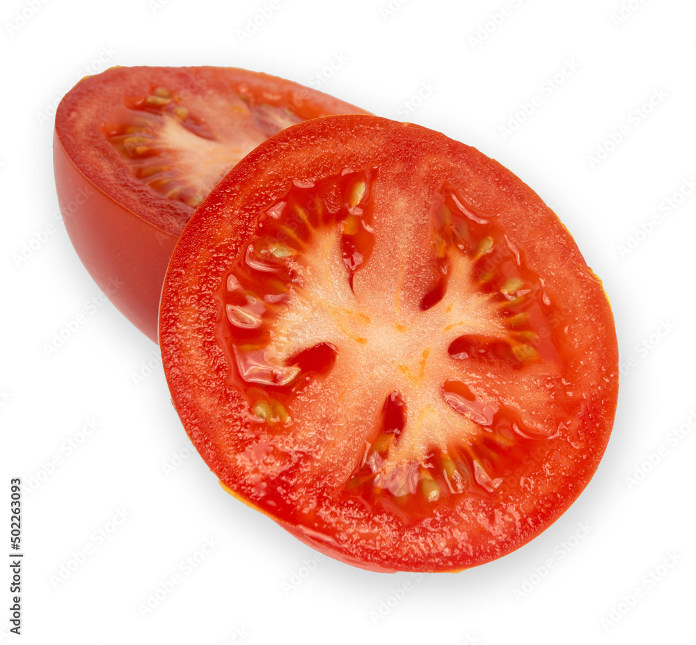 Slice of Red Fresh Tomato Isolated isolated on white background Slice of Red Fresh Tomato Isolated isolated on white background