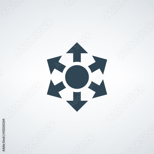 Spreading outward arrows ic...
