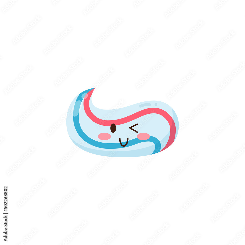 Obraz premium Paste from a tube for cleansing and hygiene of teeth and oral cavity, vector flat illustration isolated on white background