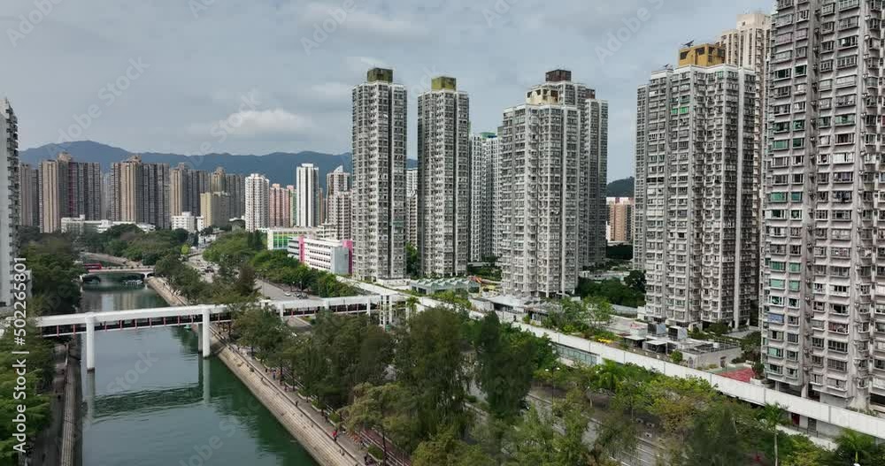 Top view of Hong Kong residential area Top view of Hong Kong residential area