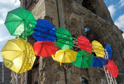 colorful umbrella on the beach