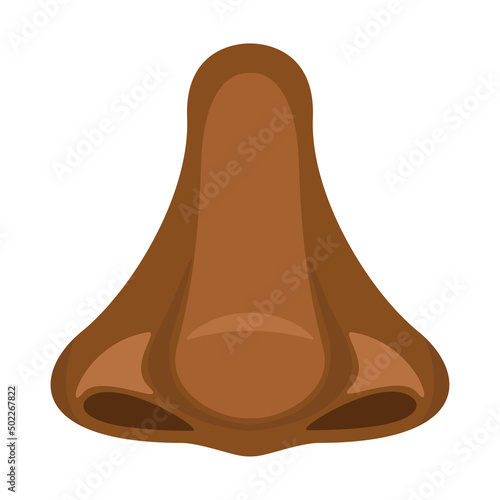 Dark skinned nose icon african american vector illustration design isolated