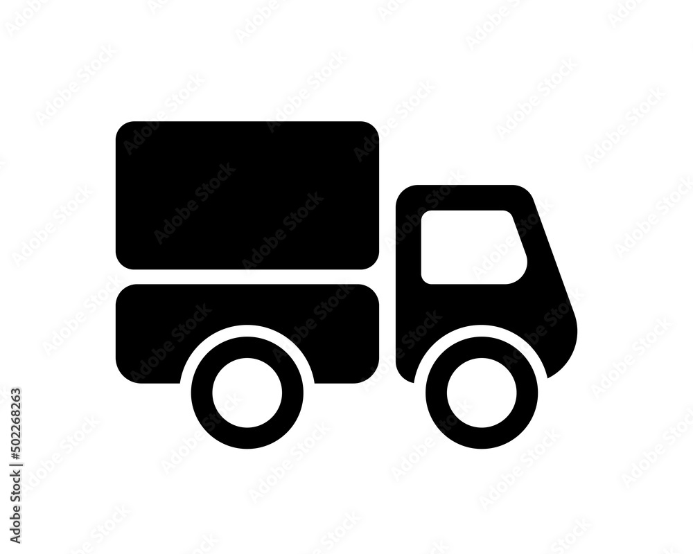 Truck black vector icon. Delivery truck isolated on white background. Vector clipart. Truck black vector icon. Delivery truck isolated on white background. Vector clipart.
