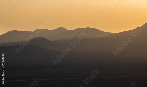 Sunset in the mountains. Ni...