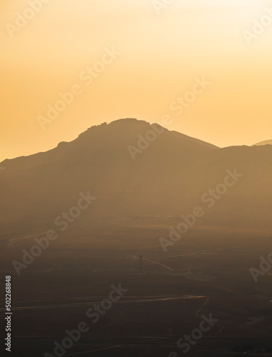 Sunset in the mountains. Ni...