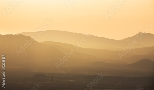 Sunset in the mountains. Ni...