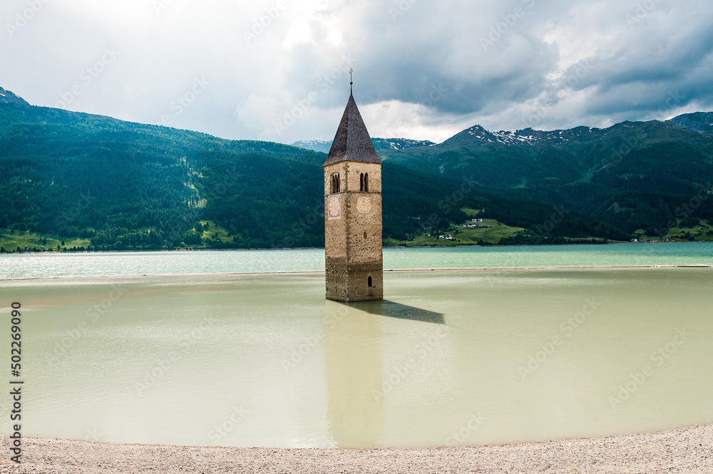 church in lake
