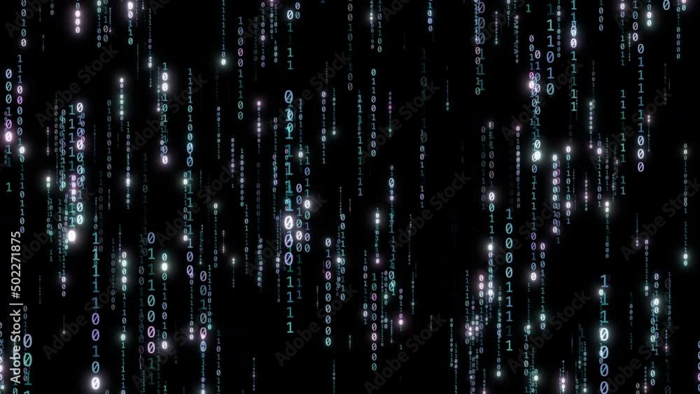 binary matrix digital animation background tech binary matrix digital animation background tech