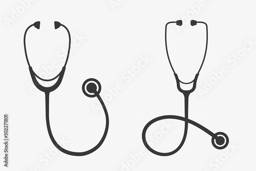 medical stethoscope icon isolated on white background