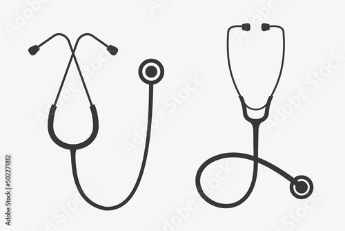 medical stethoscope icon isolated on white background