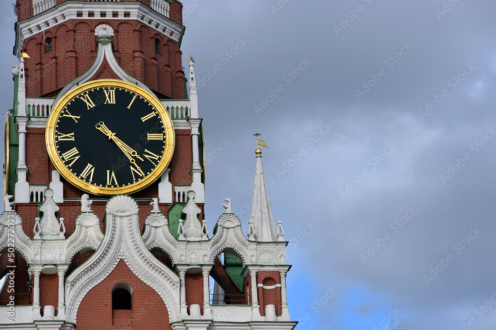 Spasskaya clock tower of Moscow Kremlin