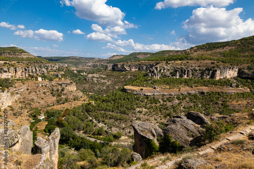 Huecar river canyon, in the immediate vicinity of the city of Cuenca. Community of Castilla la Mancha. Spain