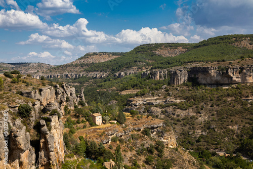 Huecar river canyon, in the immediate vicinity of the city of Cuenca. Community of Castilla la Mancha. Spain photo