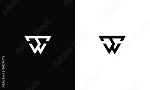Canvastavla TW ,WT ,T ,W Abstract Letters Logo monogram
