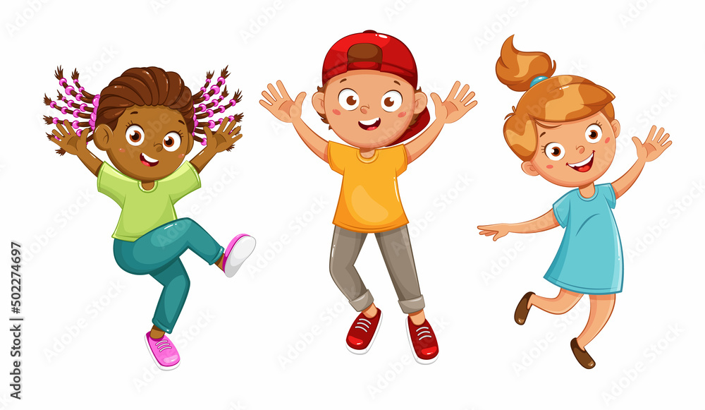 Happy Children's day. 1 June. Cute cartoon kids Happy Children's day. 1 June. Cute cartoon kids