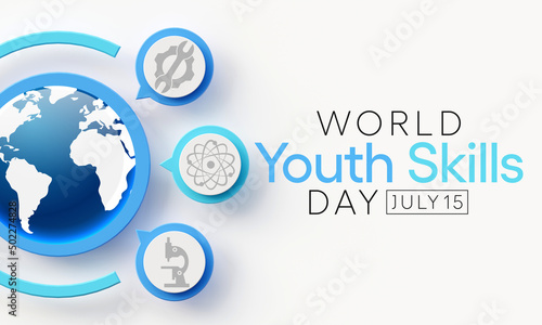 World Youth Skills Day (WYSD) is observed every year on July 15, aims to recognize the strategic importance of equipping young people with skills for employment and decent work. 3D Rendering