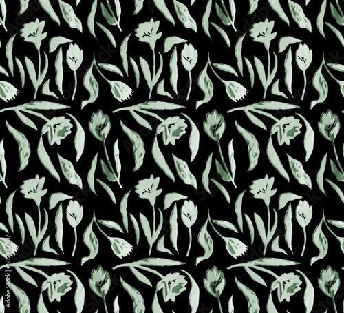 Seamless flowers pattern  floral print.