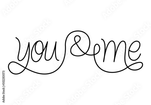 you and me sentence