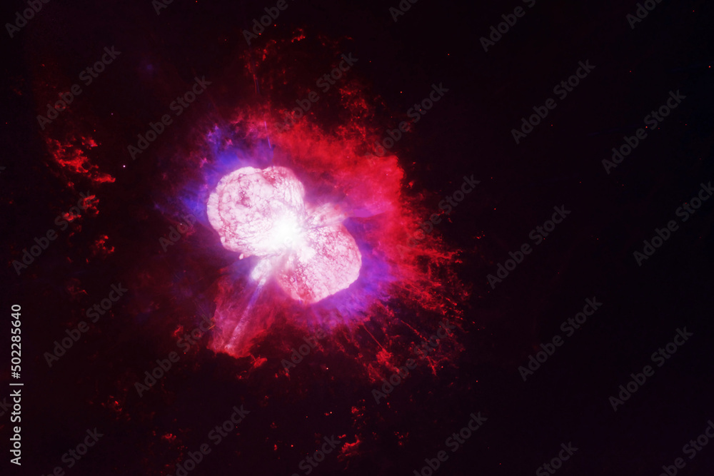 Red space nebula. Elements of this image furnished by NASA