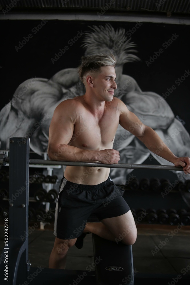 Portrait of a man in the gym Portrait of a man in the gym