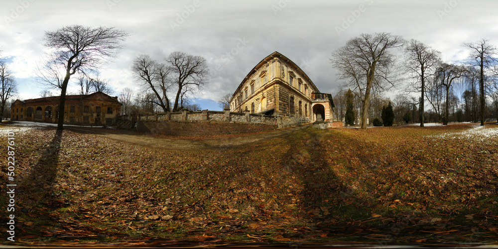 Abandoned Palace in Pilica, HDRI Panorama
