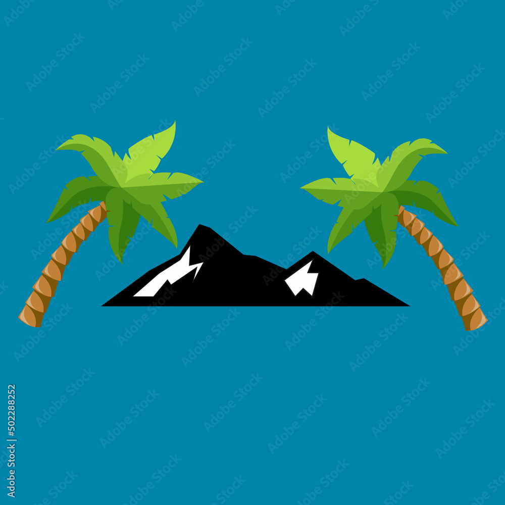 ilustrasi vector of background mountain yang indah.good for background room,etc.