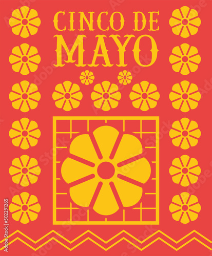 red cinco de mayo decoration