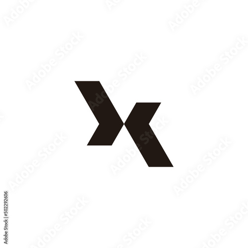 Letter J and r, letter X simple symbol logo vector