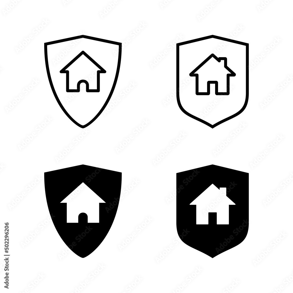 Obraz premium house insurance icons vector. house protection sign and symbol
