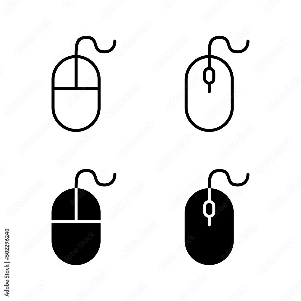 Mouse icons vector. click sign and symbol. pointer icon vector. Mouse icons vector. click sign and symbol. pointer icon vector.