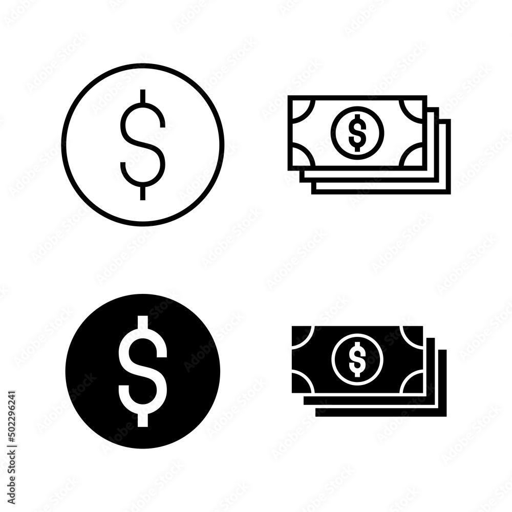 Money icons vector. Money sign and symbol Money icons vector. Money sign and symbol