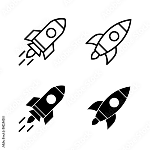 Rocket icons vector. Startup sign and symbol. rocket launcher icon