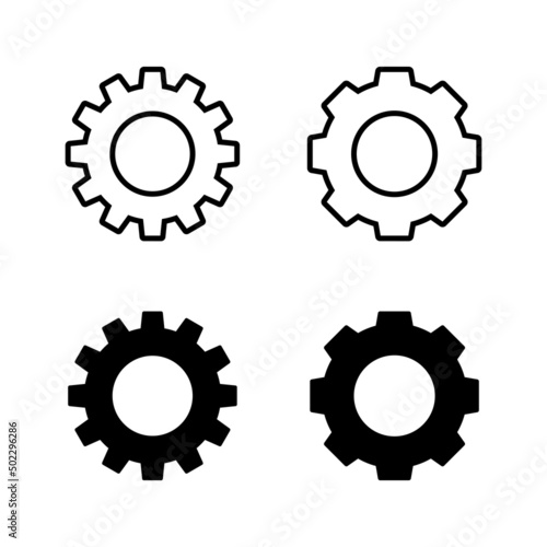 Setting Icons vector. Cog sign and symbol. Gear Sign