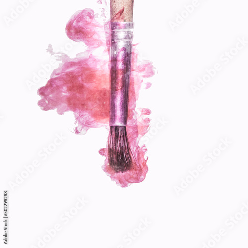 brush with paint