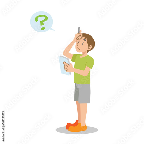 謎解きに挑戦する子供