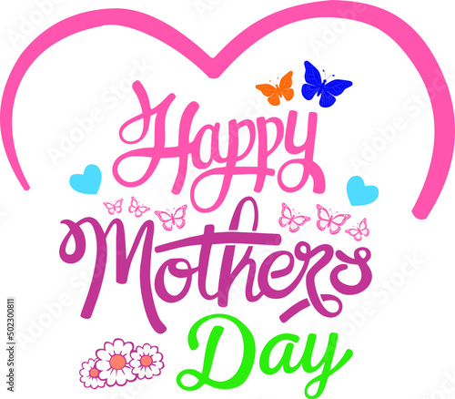 Happy Mothers Day Hand Lettering Vectors 