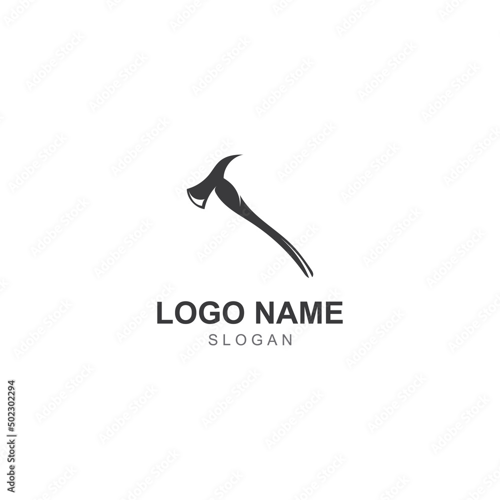 Fototapeta premium Axe logo/hatchet logo with concept design vector illustration template.