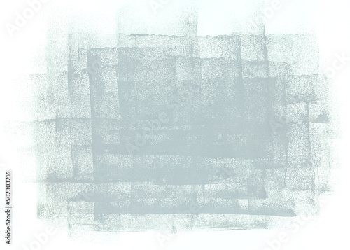hand painted with paint roller gray frame on white background