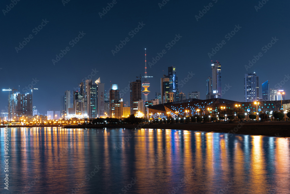Kuwait city at night 